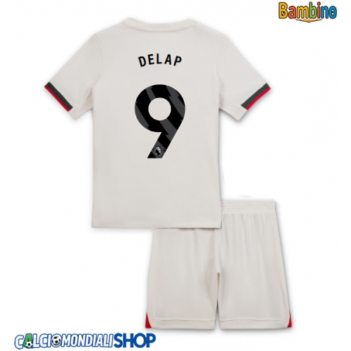 Maglie da calcio Chelsea Liam Delap #9 Seconda Maglia Bambino 2025-26 Manica Corta + Pantaloni corti)